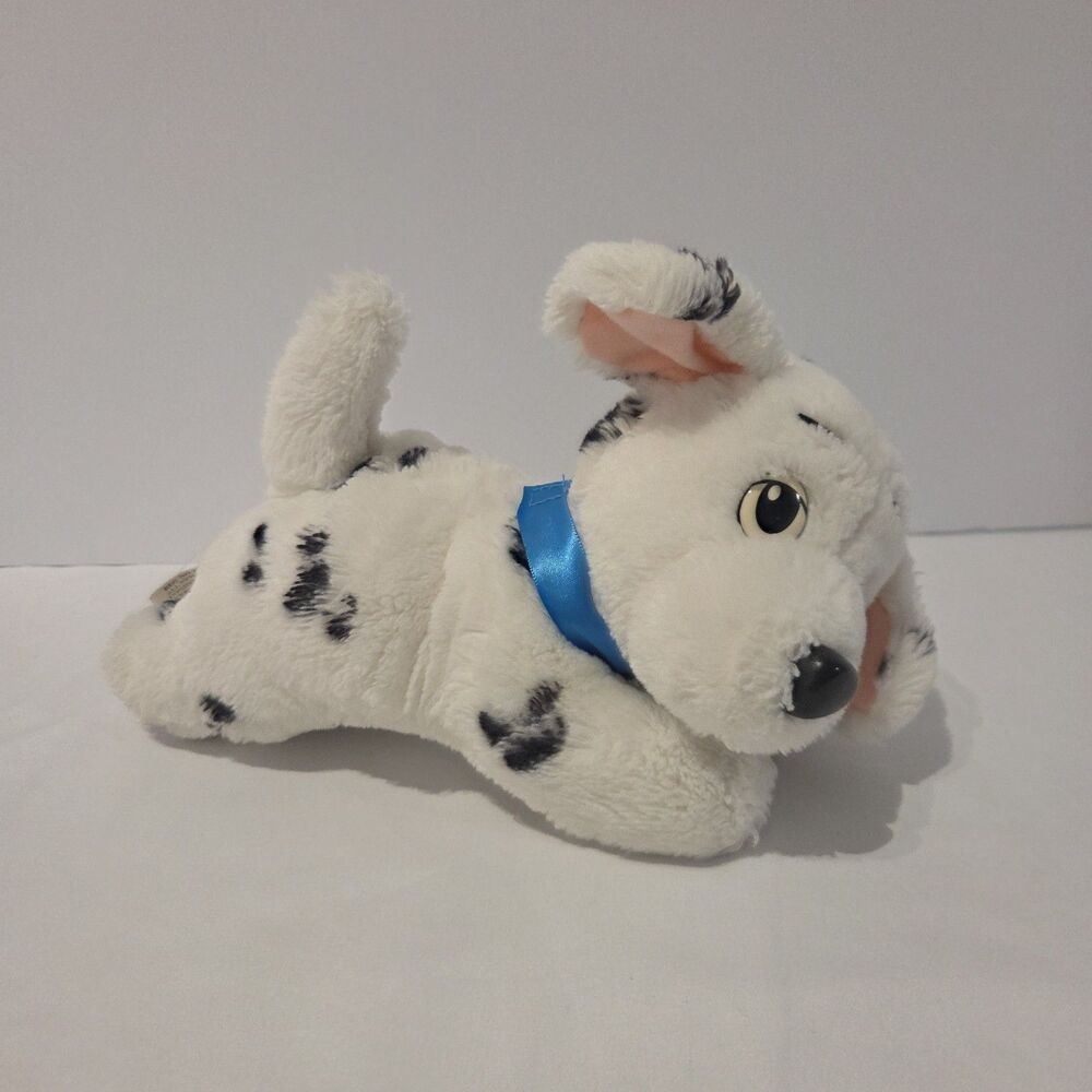 VTG 1991 Mattel Disney 101 Dalmatians Rolly Animal Plush 10" Blue Collar Ribbon